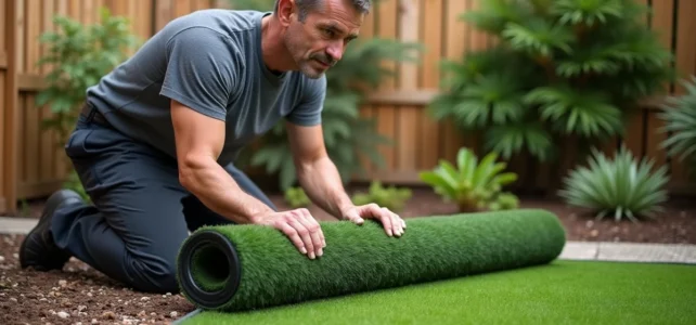 Les étapes clés pour réussir la pose de gazon synthétique dans votre jardin